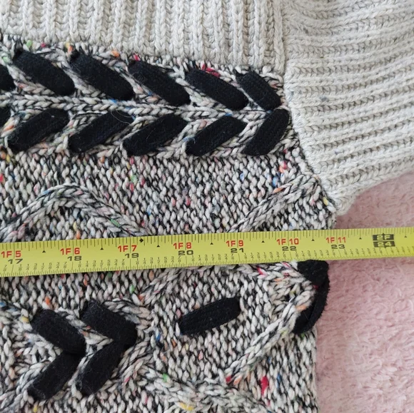 Rails Raini Heather Cable Knit Sweater Size Large - Picture 7 of 11